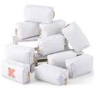 Bolsas de maquiagem Kigeli, bolsas de cosméticos de couro PU, 15 unidades, brancas