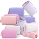 Bolsas de maquiagem Kigeli, bolsas de cosméticos de couro PU, 15 unidades, rosa