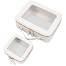 Bolsas de maquiagem LETGO Clear TSA, produtos de higiene pessoal aprovados pela TSA com zíper branco