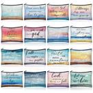 Bolsas de maquiagem Pinkunn Canvas Bulk 16 unidades com zíper 9,1 x 5,9 polegadas