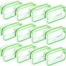 Bolsas de maquiagem Weewooday, bolsas de PVC transparente com zíper, 12 peças Bolsas de maquiagem Weewooday, bolsas de PVC transparente com zíper, 12 peças