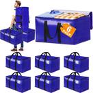 Bolsas de movimento Fabspace, pacote com 6, 125 litros com alças de mochila azuis