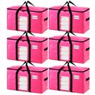 Bolsas de mudança TAILI, pacote com 6 unidades, rosa, extra grandes, com janela visível Bolsas de mudança TAILI, pacote com 6 unidades, rosa, extra grandes, com janela visível