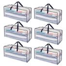 Bolsas de mudança VENO Heavy Duty com alças de mochila, pacote com 6 unidades transparentes