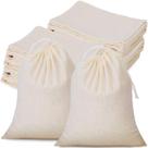 Bolsas de musselina, sachê de algodão tatuado com cordão, 50 unidades (20x25cm)