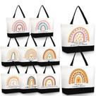 Bolsas de presente Buryeah, 10 peças de agradecimento para professores, sacola de lona para funcionários da Vet Tech Employee, presente de agradecimento a granel para mulheres (arco-íris pastel)