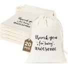 Bolsas de presente com cordão Fumete Obrigado por serem incríveis x20