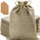 Bolsas de Regalo Homum 30x40 cm de Yute con Cordón, 24 unidades