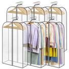 Bolsas de vestuário LANDNEOO, pacote com 6 unidades transparentes para pendurar roupas Bolsas de vestuário LANDNEOO, pacote com 6 unidades transparentes para pendurar roupas