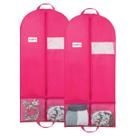 Bolsas de vestuário MASKEYON 51x58cm com bolso com zíper, pacote de 2 rosas
