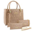 Bolsas Femininas Kit 3 Peças Bolsa Lorena Paris Media Baú e Carteira Selfie Store