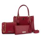 Bolsas femininas Kit Premium Duarts 3 Peças Bolsa Lorena Bolsa Lateral e Carteira