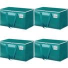 Bolsas móveis StorageRight Heavy Duty 93L verdes, pacote com 4