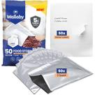 Bolsas Mylar Wallaby 2L, 50 unidades com etiquetas para armazenamento de alimentos