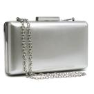 Bolsas noturnas Clutch Bag Dasein Formal Party Silver Patent