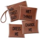 Bolsas organizadoras de bolsas de fraldas Omanmoli Leather Brown