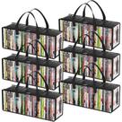Bolsas para Armazenamento de DVD Lifewit 6 Unidades Organizador Transparente em PVC 52x16x20cm