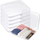 Bolsas para lápis Sanwuta Clear Hard Plastic Zipper, 6 unidades
