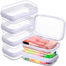 Bolsas para lápis Sanwuta Clear Hard Plastic Zipper Case x6