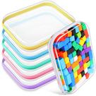Bolsas para lápis Sanwuta Clear Hard Plastic Zipper Case x6