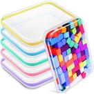Bolsas para lápis Sanwuta Clear Hard Plastic Zipper Case x6