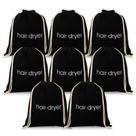 Bolsas para secador de cabelo ERKXD 3 6 Pacote com 8 bolsas com cordão para viagem