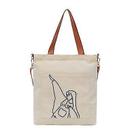 Bolsas sacola branca bolsa senhora casual bolsa de ombro bolsa mensageiro bolsa de compras de algodão 35 cm* 32 cm* 4 cm