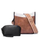 Bolsas tiracolo CLUCI Vegen Leather Femininas com 2 alças de guitarra