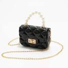Bolsinha Infantil Mini Bag Blogueirinha Transversal Pérolas Cor:Preto