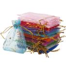 Bolsitas de Organza MOTYAWN 100 Piezas 7x9cm con Cordón para Regalo
