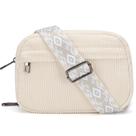 Bolso bandolera MAXTOP de pana con correa desmontable beige