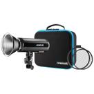 Bolso de cabeça redonda Strobe Westcott FJ200 com TTL, HSS e estojo