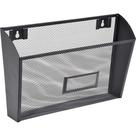 Bolso de parede Lorell Black Mesh Wire para arquivos em tamanho carta