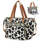 Bolso Pañalera Tote Tonyeee Grande de Viaje con Estampado de Vacas