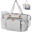 Bolso para Pañales Tonyeee Grande Impermeable Gris para Viaje