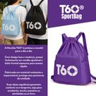 Bolso T60 Roxo Dobrável Multiuso Escola Praia Fitness Bolso T60 Roxo Dobrável Multiuso Escola Praia Fitness