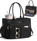 Bolso Tote para Profesor Bagstellar 42x15x30 cm con Compartimento para Laptop y Porta Vasos