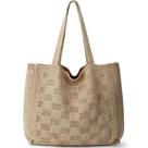 Bolso tote tejido a crochet para mujer, grande, estético para playa