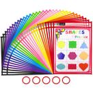 Bolsos apagáveis a seco, pacote Gamenote, 30 com anéis de 10 x 14 polegadas (25 x 35 cm)