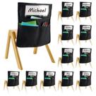 Bolsos de cadeira VEVOR para sala de aula, pacote com 12, 45x50cm, preto Bolsos de cadeira VEVOR para sala de aula, pacote com 12, 45x50cm, preto