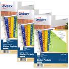 Bolsos de encadernação Avery Mini para encadernadores de 3 anéis 5,5 x 8,5, 15 unidades