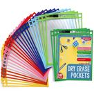 Bolsos para apagar a seco Bonbela, pacote com 30, 25x33cm, multicoloridos Bolsos para apagar a seco Bonbela, pacote com 30, 25x33cm, multicoloridos