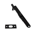 Bolt Flush Bolt QCAA, latão sólido, 6 cm, redondo, preto fosco, 1 pacote