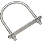 Bolt National Hardware Zinc Round U Bolt, pacote com 5, 1x9x13 cm