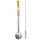 Bomba Chimarrão Rosca Aço Inox 304 Ouro 18k Pingente Desenho Flor de Lis Bomba Chimarrão Rosca Aço Inox 304 Ouro 18k Pingente Desenho Flor de Lis
