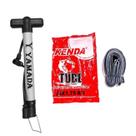 Bomba De Ar Bicicleta Yamada Alumínio 30cm Para Pneu Bike + Camara De Ar Kenda Para Bicicleta Bike 24x1.75/1.9 Schrader
