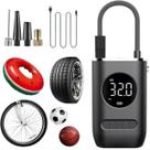 Bomba de Ar Eletrica Digital Encher Pneu Carro Moto Bike Bola Mini Calibrador de Ar Portatil Bomba de Ar Eletrica Digital Encher Pneu Carro Moto Bike Bola Mini Calibrador de Ar Portatil