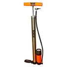 Bomba De Ar Manual Com Manometro Punho Emborrachado Pe Preto 80psi