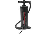 Bomba de Ar Manual Double Quick III S C/ 3 Bicos Preto Intex