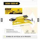 Bomba de ar pedal multiuso alta pressão pneu carro moto colchão bomder bom 8801